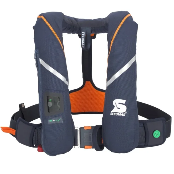 Gilet de sauvetage Automatique Secumar Survival Duo Protect 275N Bleu foncé + harnais