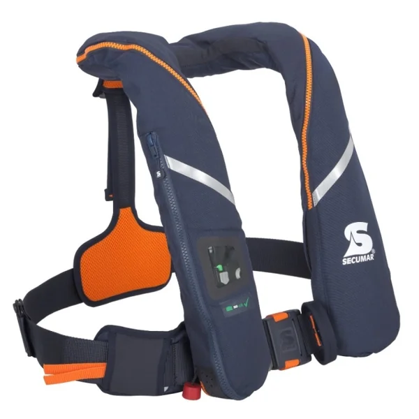 Gilet de sauvetage Automatique Secumar Survival Duo Protect 275N Bleu foncé + harnais