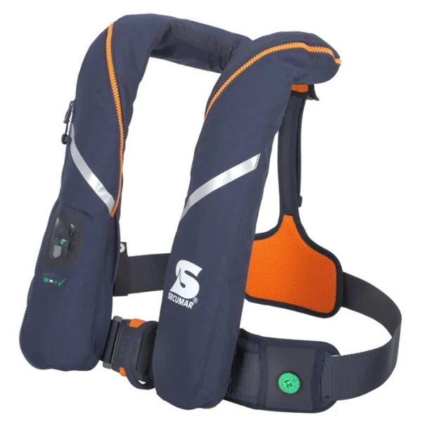Gilet de sauvetage Automatique Secumar Survival Duo Protect 275N Bleu foncé + harnais