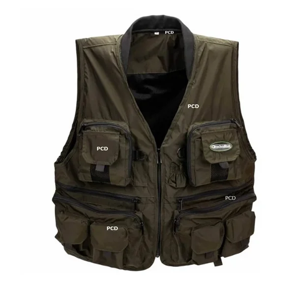 Gilet Homme Court Garbolino Altiplano 13 Poches Kaki Taille XL