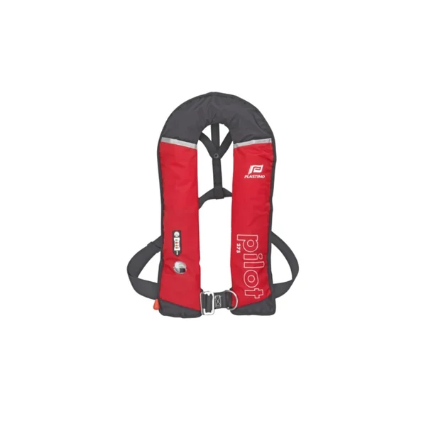 Gilet sauvetage gonflable Plastimo Pilot 275N hydrostatique rouge + harnais