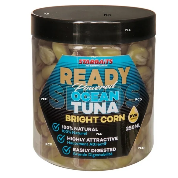 Graines Préparées Starbaits Maïs Ready Seeds Bright Corn Ocean Tuna 250ML
