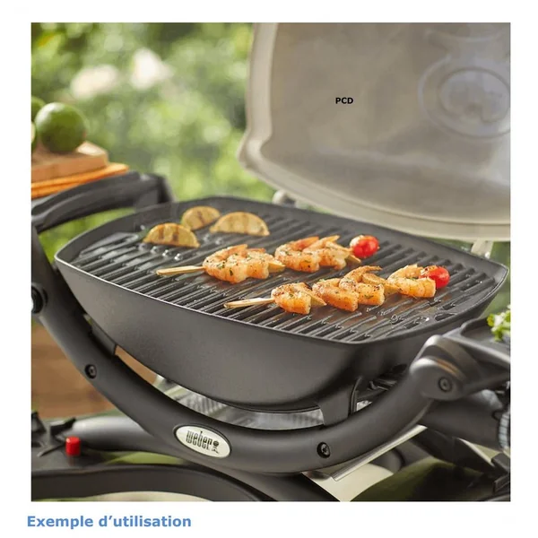 Grilles De Cuisson En Fonte D'Acier Emaillée Pour Barbecues Weber Q Séries 100 et 1000