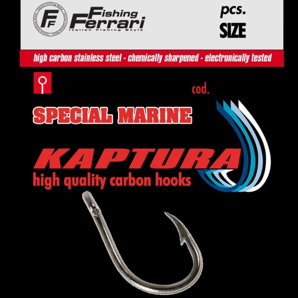 Hamecon simple oeillet Fishing Ferrari Kaptura Live bait-ring - n°6/0 Sachet de 10PZ