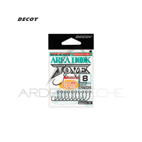 Hameçon simple DECOY AH-10 Area hook type X jove