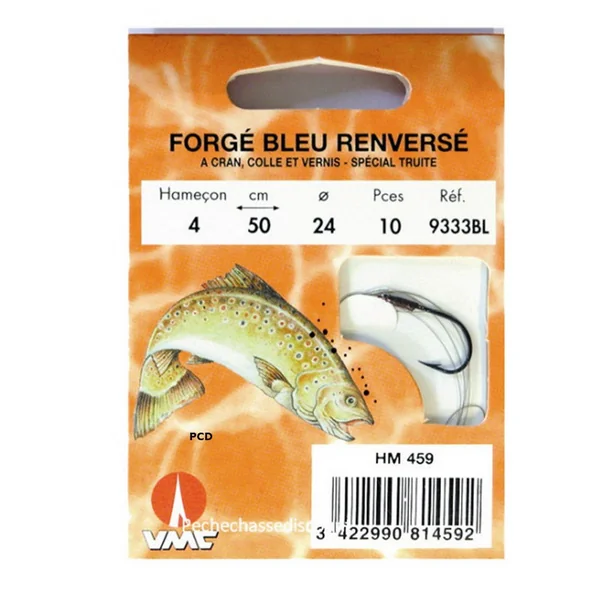 Hameçons Montés Ragot Forge Bleu Renversé A Cran Colle Et Vernis