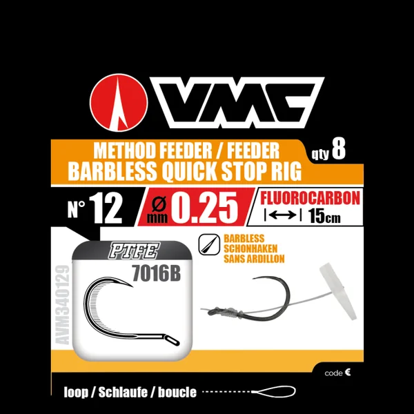 Hameçons montés Vmc 7016B Méthod Feeder Quick Stop Rig Sans Ardillon - n°12 sur 25/100
