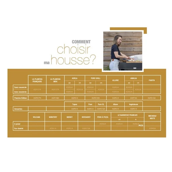 Housse Le Marquier Pour Plancha 60cm Sur Chariot 100cm Et 120cm