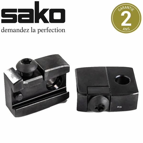 Jeu D'Embases Sako Bronze Médium Pour Collier Optilock Rail Sako 75 Et 85 Boitier Long