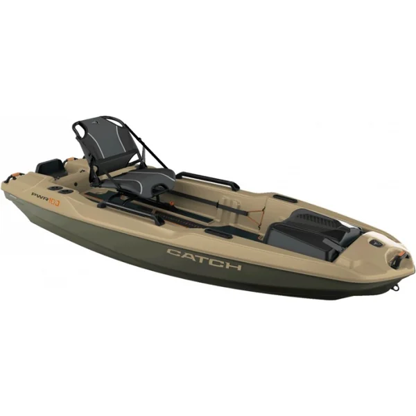 Kayak de pêche Pelican Catch PWR 100 Khaki OCCASION GRADE B