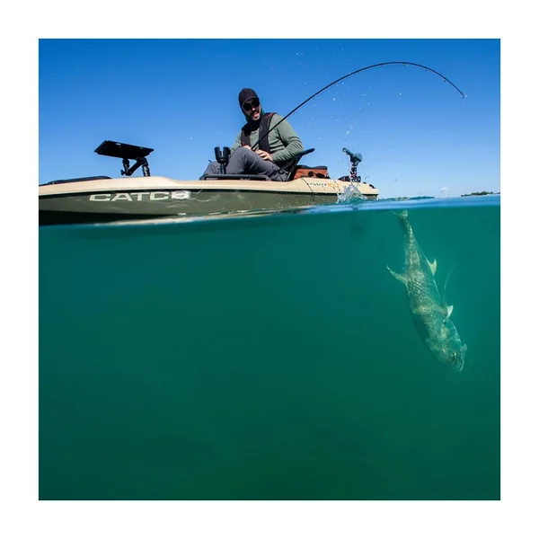 Kayak de pêche Pelican Catch PWR 100 Khaki OCCASION GRADE B