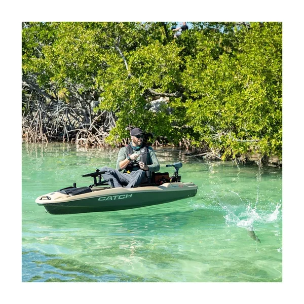 Kayak de pêche Pelican Catch PWR 100 Khaki OCCASION GRADE B