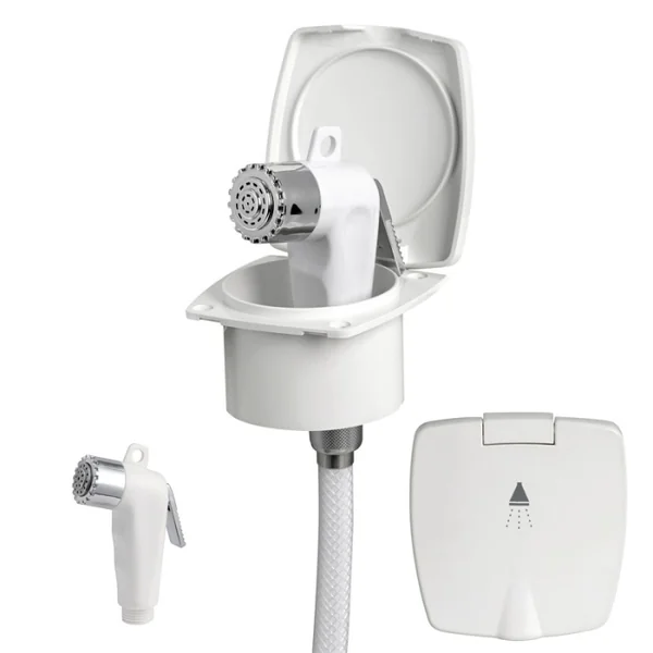 Kit douchette de pont Osculati Boris - Blanc Tuyau pvc 4 m