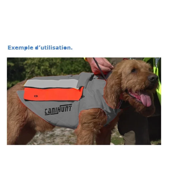 Kit Extension Rabat Dorsal Pour Gilet De Protection Canihunt Dog Armor