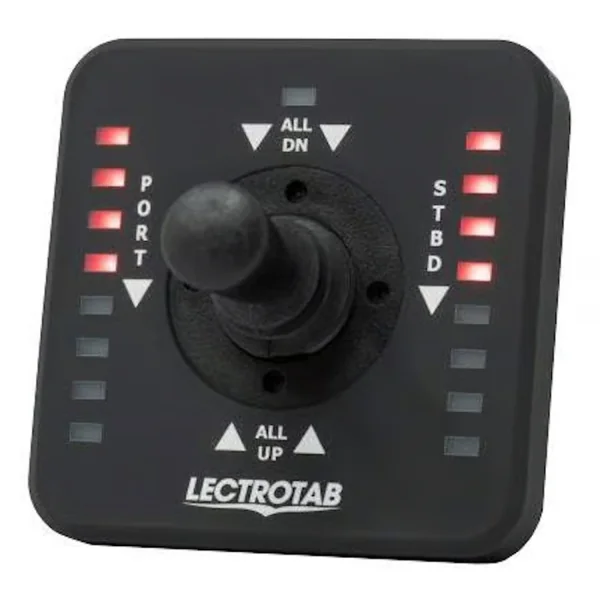 Kit flaps Lectrolab 230X460 mm pelles aluminium avec commutateur Joystick LED 12V