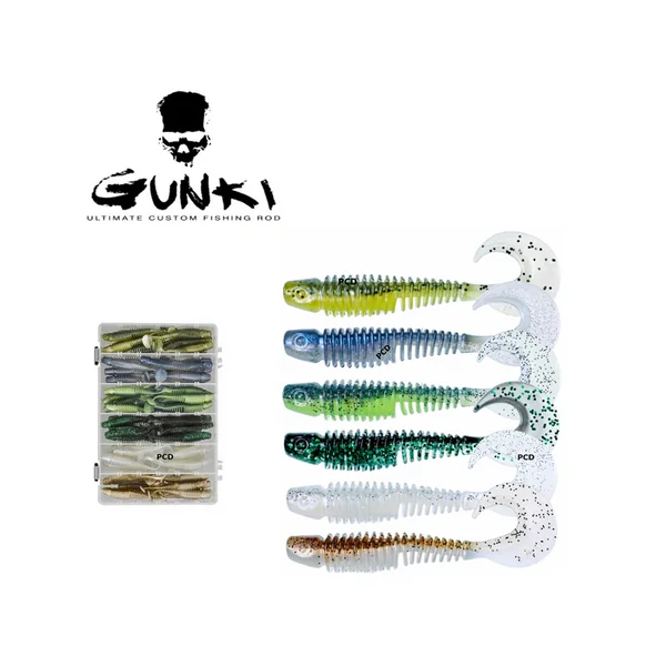 Kit Leurres Souples Gunki Tipsy CXL Clear Water Box 11.5CM Par 60