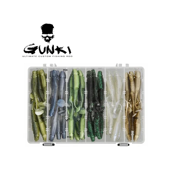 Kit Leurres Souples Gunki Tipsy CXL Clear Water Box 11.5CM Par 60