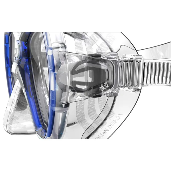 Kit Masque silicone Tuba purge Snorkeling Seac sub Elba Bleu Femme et Enfants 8-14 ans