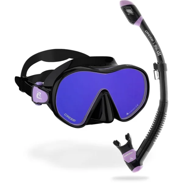 Kit MT Cressi Hiroquest combo X Steve Aoki - Lila UV 380 Bleu/Orange Lenses