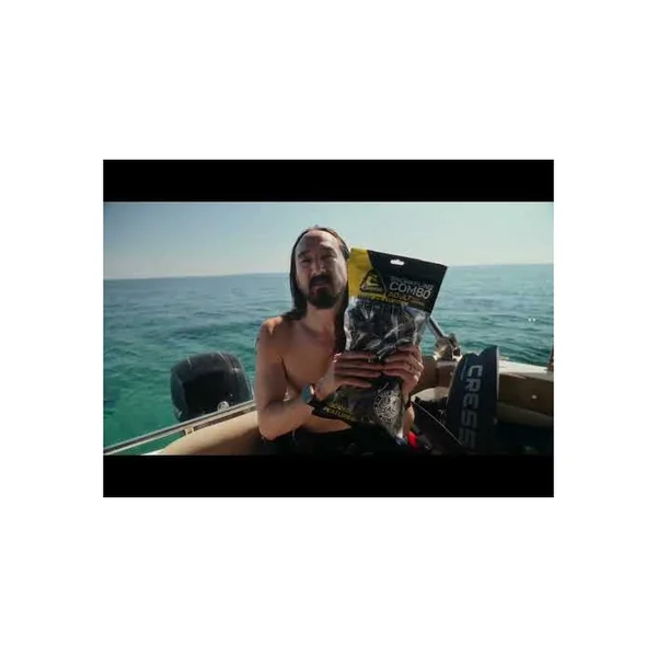 Kit MT Cressi Hiroquest combo X Steve Aoki - Lila UV 380 Bleu/Orange Lenses