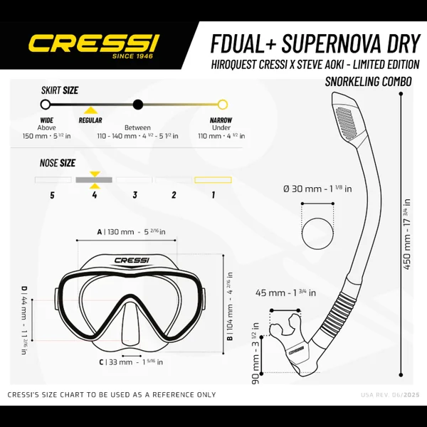 Kit MT Cressi Hiroquest combo X Steve Aoki - Lila UV 380 Bleu/Orange Lenses