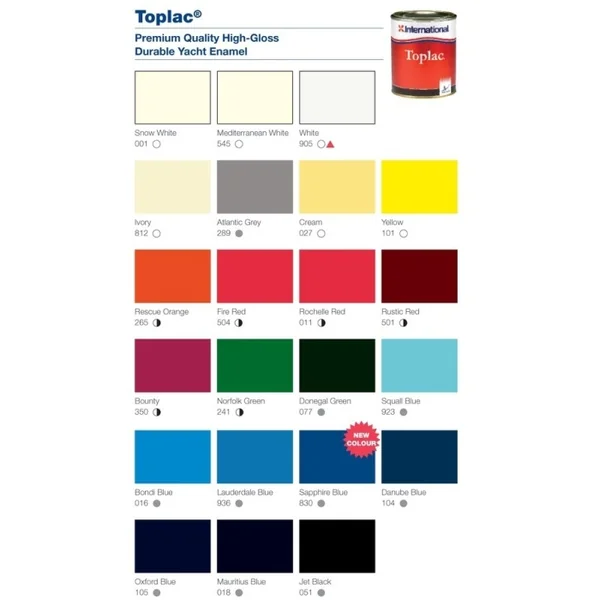 Laque International Toplac Plus - Volume 0.75L - Couleur: Bleu Oxford (105)