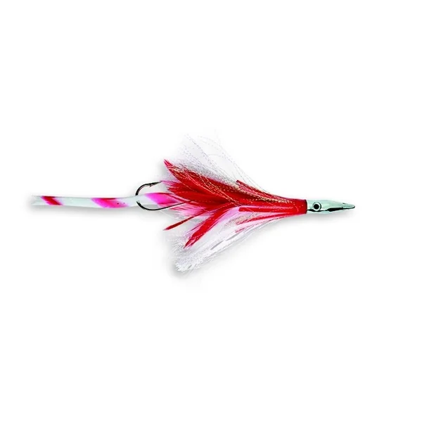 Leurre de Traîne Williamson Diamond Jet Feather with Sonic Strip Rouge/Blanc RW 12,7 cm