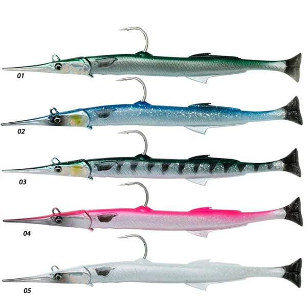 Leurre Souple Savage gear Salt 3D Needlefish pulse tail 2+1 - 23 cm coloris 02