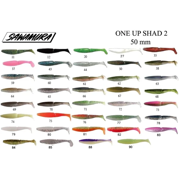 Leurre Souple Sawamura One Up Shad 2 085 Purple Silver Glitter