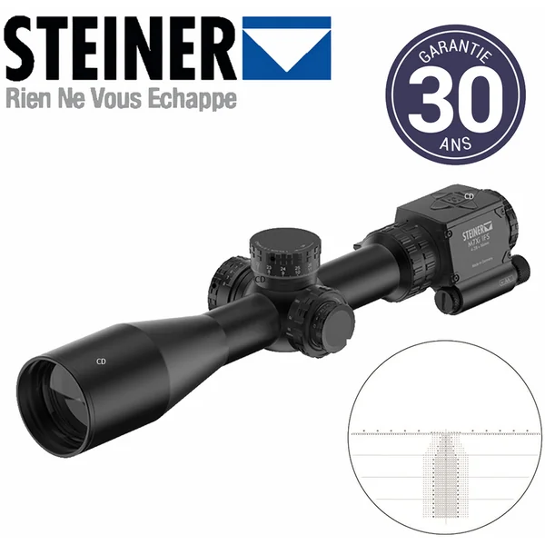 Lunette Steiner Military M7Xi 4-28x56mm Réticule Tremor 3 Lumineux IFS