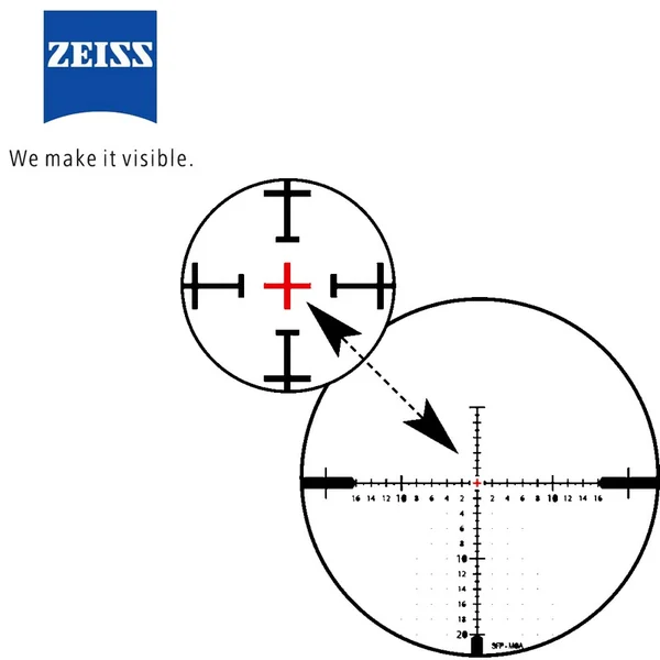 Lunette Zeiss Conquest V4 6-24x50 Réticule 89 ZMOAi-20 Lumineux BT Et ELW
