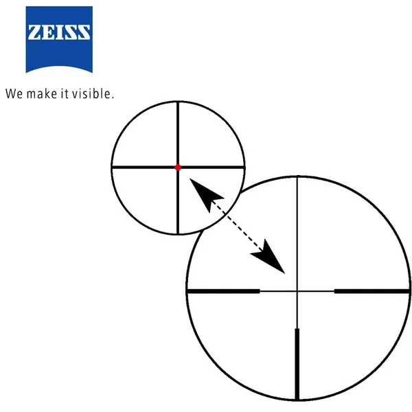 Lunette Zeiss Conquest V6 1.1-6x24 Réticule 60 Lumineux à Rail ZM