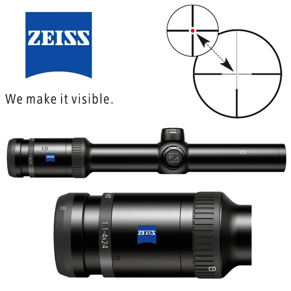 LUNETTE ZEISS VICTORY HT 1.1-4X24 T* RET 60 IL A RAIL ZM