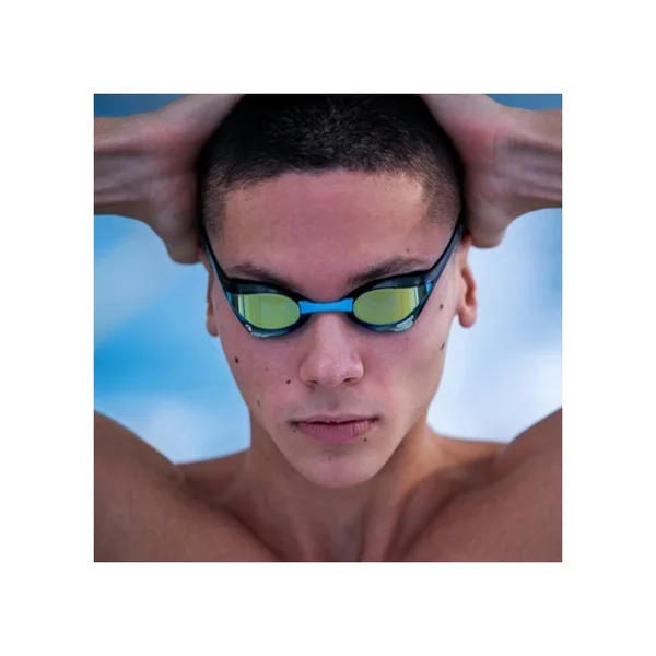 Lunettes de natation Arena Cobra Ultra Swipe Mirror - Yellow copper black