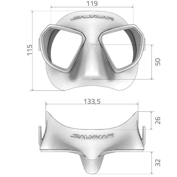 Masque chasse sous marine Salvimar Noah Comfort Fit Anti-buée Black