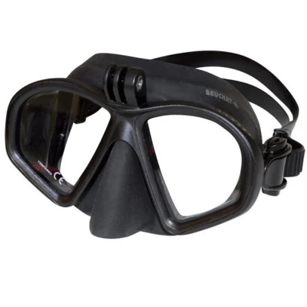 Masque de chasse sous marine en apnée Beuchat GP1 avec fixation caméra