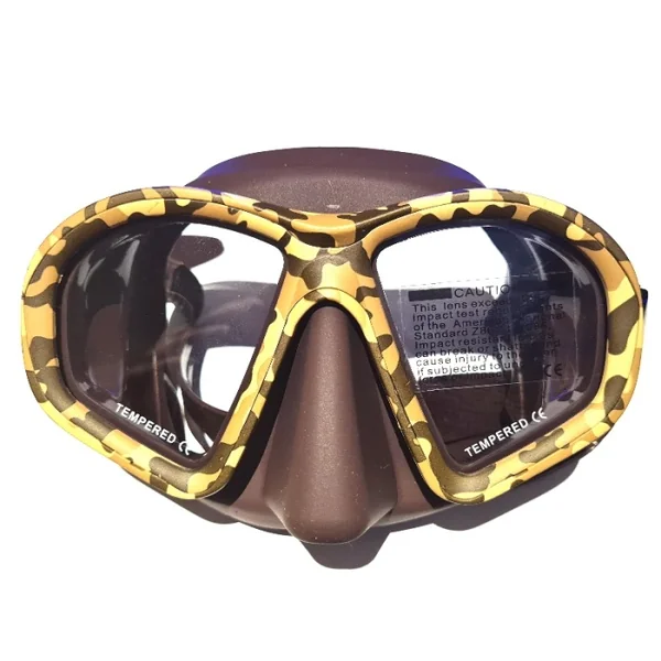Masque de chasse sous marine en apnée Denty Spearfishing Camouflage Marron Désert