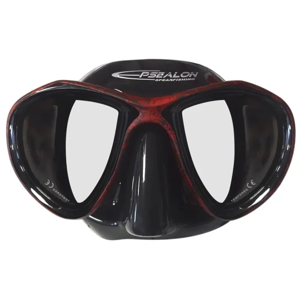 Masque de chasse sous marine en apnée Epsealon E-Visio 2 Red fusion Fat strap