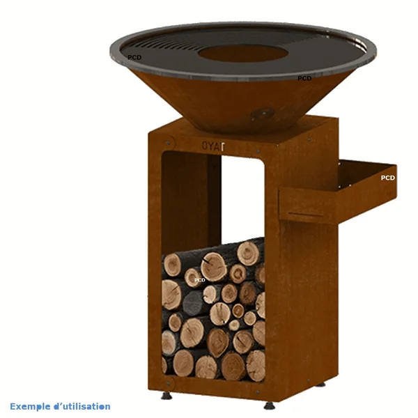 Mini Huilier Additionnel Pour Braséros Oyat B.B.O 58 Et 68 Acier Corten