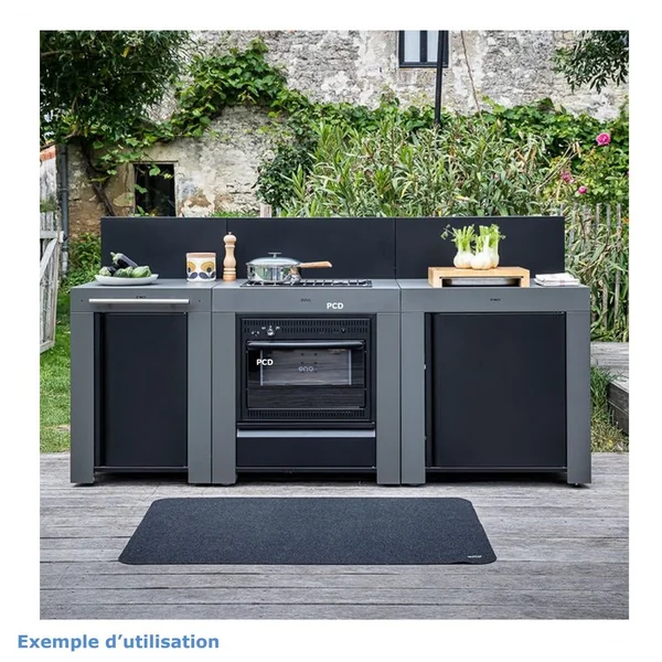 Module Eno Combiné Table De Cuisson Et Four 80cm Gris Cargo