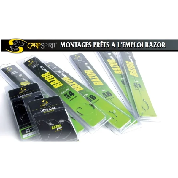 Montages Razor CarpSpirit Fluorocarbone D Rig X 1