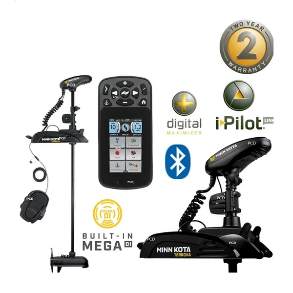 Moteur Electrique Minn Kota Terrova BT 112LBS I-Pilot Link BT + Sonde MDI