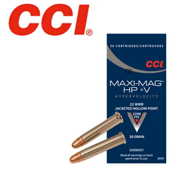 MUNITIONS CCI 22 MAG VARMINT MAXI-MAG HP +V 30 Grains CUIVREE PAR 50