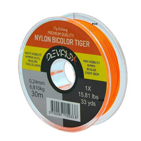 Nylon Tiger Devaux Bicolor Orange Jaune 30M