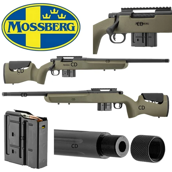 PACK COMPLET CARABINE MOSSBERG MVP SERIE LR TACTICAL BOLT ACTION 308WIN