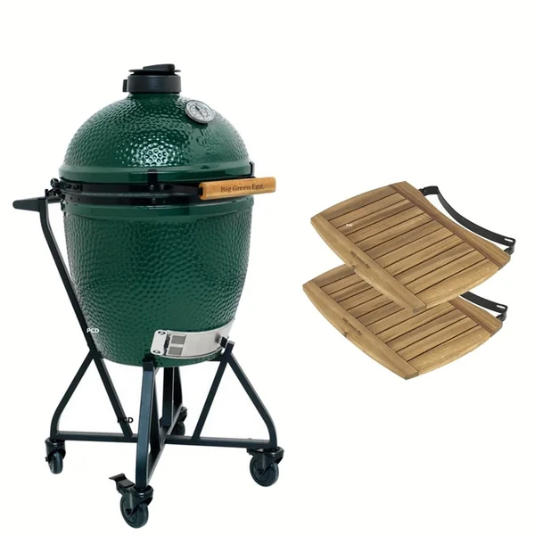 Pack Complet Kamado Big Green Egg Large avec Chariot, Tablettes et Conveggtor