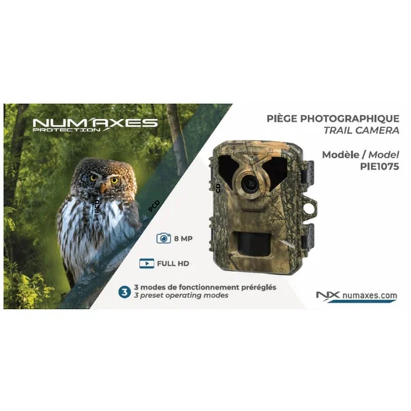 Pack Piège Photographique Num Axes Pie1075 Avec 4 Piles Aa Et Carte Mémoire 32Gb