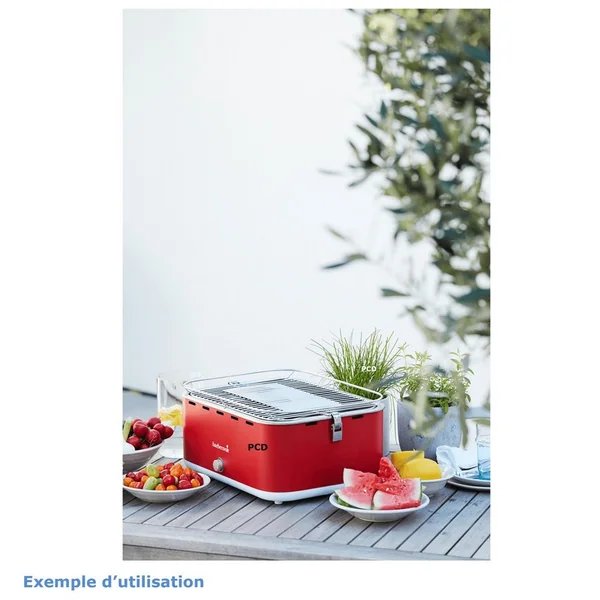 Pack Promo Barbecue De Table Barbecook Carlo Chili Pepper Avec Housse, Allume Feu Et Briquet