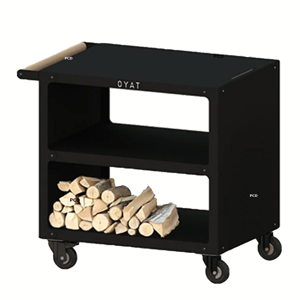 Pack Promo Braséro Oyat B.B.O 68 Noir Avec Desserte Pontillac 80