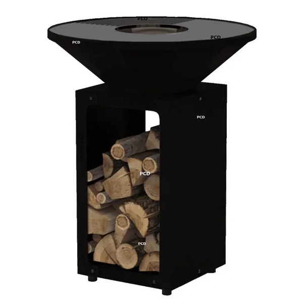 Pack Promo Braséro Oyat B.B.O 68 Noir Avec Desserte Pontillac 80